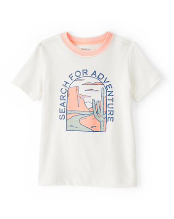 Toddler Adventure Short-Sleeve Graphic Tee - Cream, 