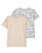 Kid 2-Pack Allover Print Short-Sleeve Tees, image 1 of 5 slides