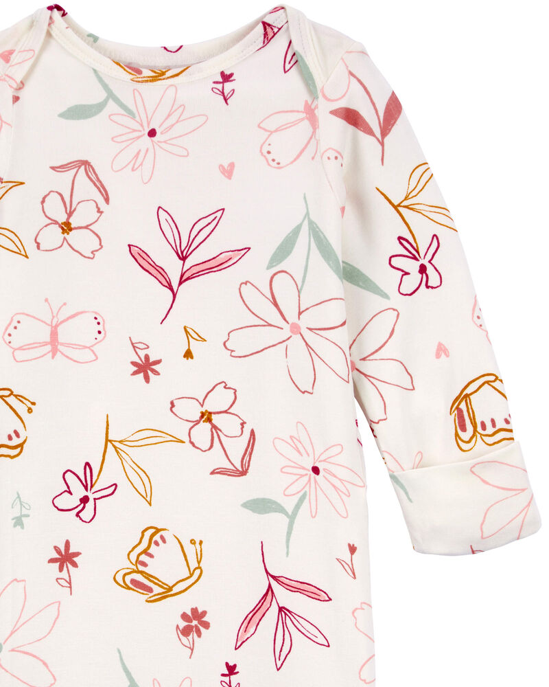 Baby 2-Pack Floral PurelySoft Sleeper Gowns, image 2 of 7 slides