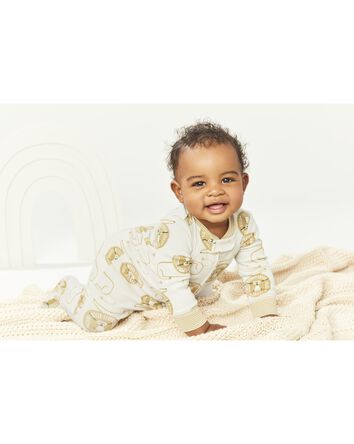 Baby Lion 2-Way Zip Cotton Blend Sleep & Play Pajamas, 