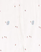 Baby Girl Owl 2-Way Zip Cotton Sleep & Play Pajamas, image 2 of 3 slides