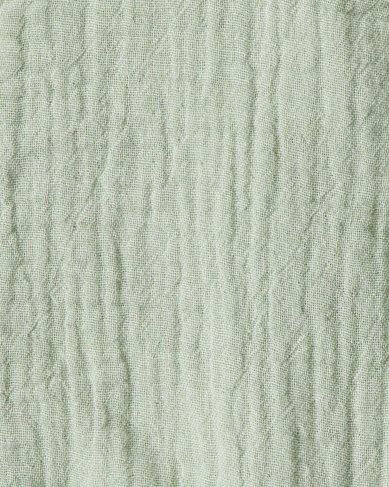 Baby Organic Cotton Gauze Shortalls, image 2 of 3 slides