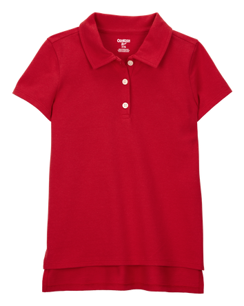 Kid Pique Uniform Polo Shirt - Red, 