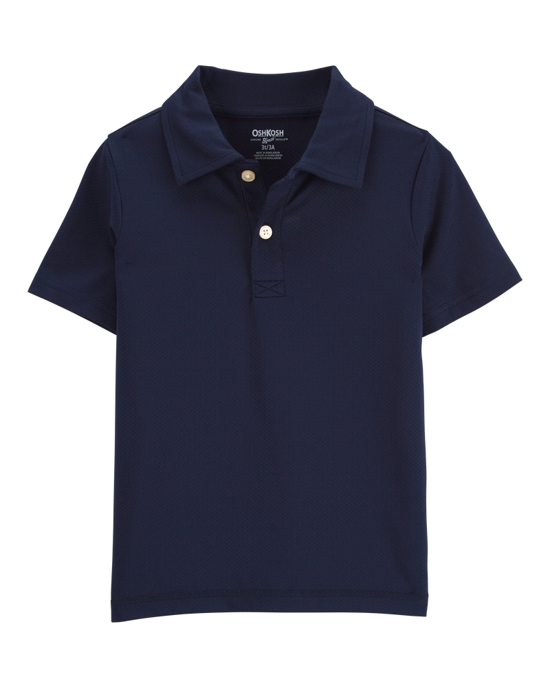 Toddler Active Polo in Moisture Wicking BeCool™ Fabric - Navy, image 1 of 3 slides
