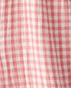 Toddler Organic Cotton Gauze Gingham Jumpsuit, image 3 of 4 slides