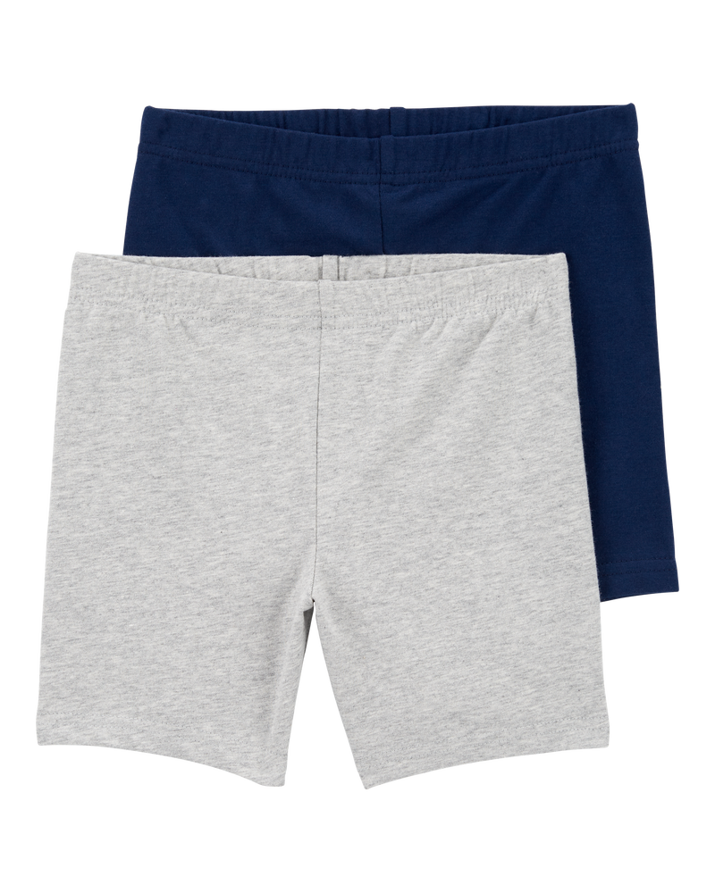 Kid 2-Pack Tumbling Shorts - Grey/Navy, image 1 of 6 slides