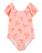 Toddler 1-Piece Fruit Swimsuit - Coral, image 1 of 4 slides