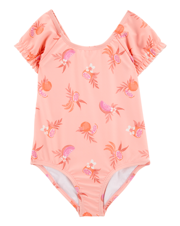 Toddler 1-Piece Fruit Swimsuit - Coral, 