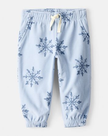 Baby Girl Snowflake Cozy Jogger Pant - Blue, 