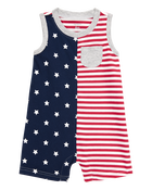 Baby American Flag Cotton Romper, image 1 of 3 slides