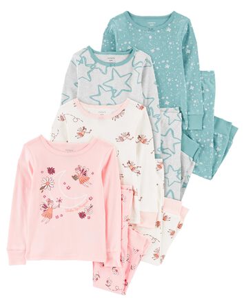 Toddler 8-Piece Cotton Blend Pajamas, 