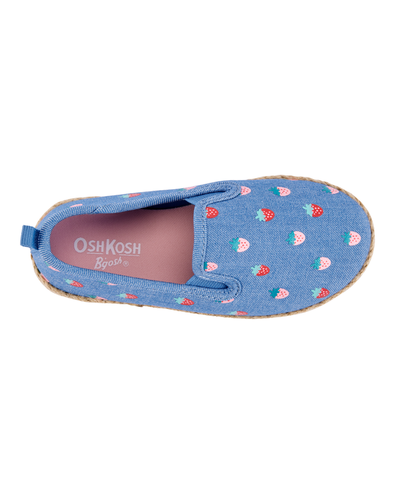 Toddler Strawberry Slip-On Casual Shoes - Blue, image 4 of 6 slides