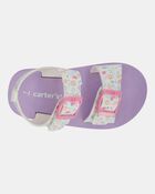 Toddler Casual Floral Sandals - Pink/White, image 4 of 7 slides