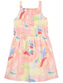 Multi - Kid Watercolor Sleeveless Dress