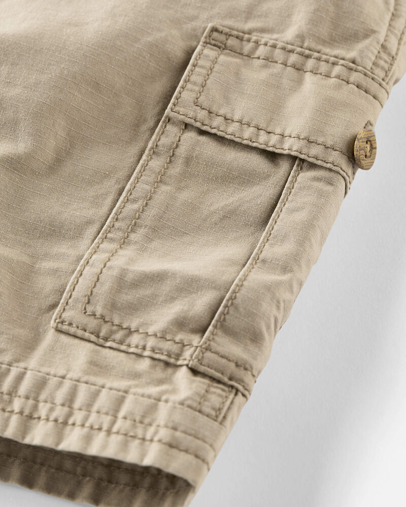 Kid Organic Cotton Cargo Shorts, image 3 of 4 slides