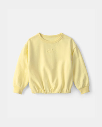 Toddler Girl 'I Am The Vibe' French Terry Pullover Sweatshirt - Yellow, 