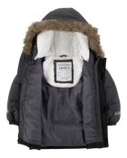 Toddler 2-Piece Faux Fur Hooded Snowsuit Set, image 3 of 4 slides