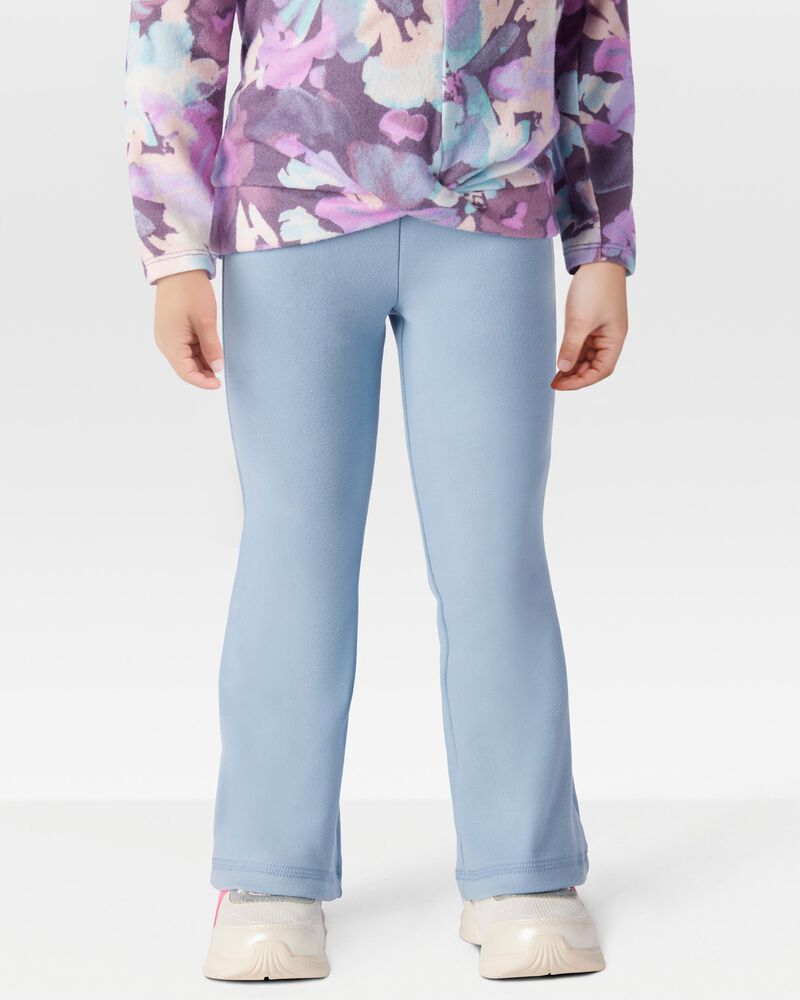 Toddler Flared-Leg Fleece Pants - Blue, image 1 of 6 slides