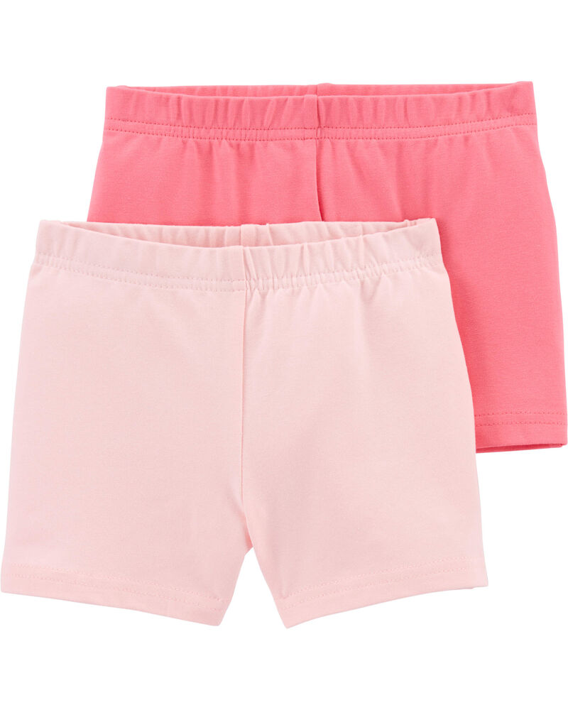Toddler 2-Pack Pink Tumbling Shorts, image 1 of 1 slides