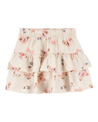Toddler Floral Pull-On Ruffle Skort, image 1 of 6 slides