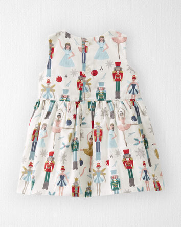 Baby Organic Cotton Dress in Holiday Nutcracker, 