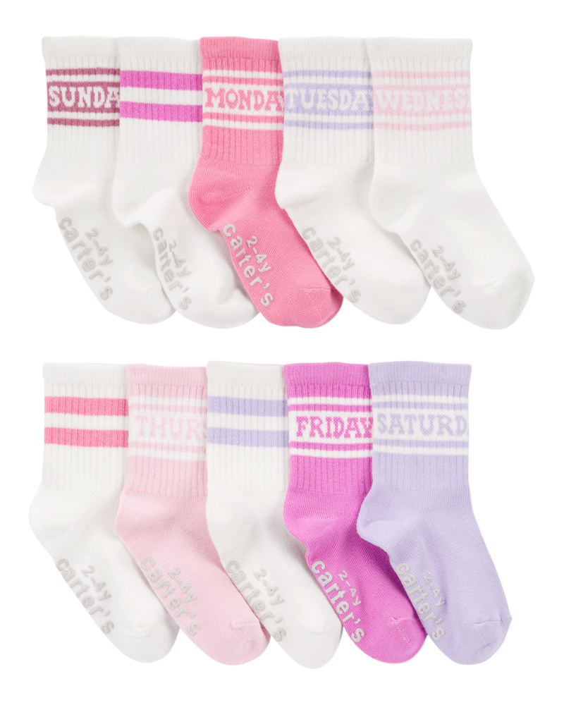 Toddler 10-Pack Crew Socks, image 1 of 2 slides