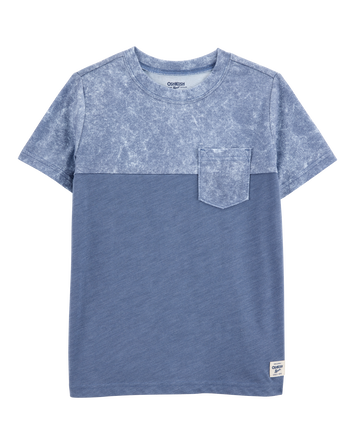 Kid Solid Short-Sleeve Pocket Tee - Blue, 