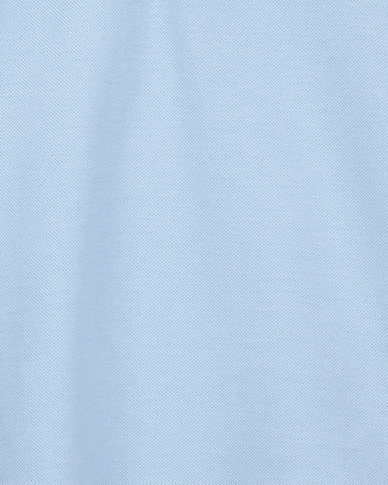 Toddler 2-Pack Pique Uniform Polo Shirts - Blue, image 3 of 3 slides