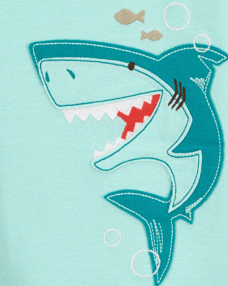 Toddler 4-Piece Shark 100% Snug Fit Cotton Pajamas, image 3 of 3 slides