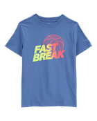 Kid Fast Break Short-Sleeve Graphic Tee - Blue, image 1 of 3 slides