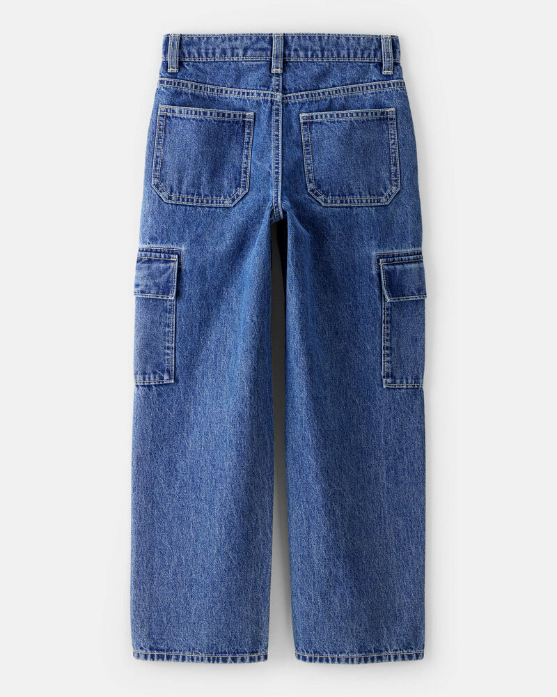 Boys Cargo Jeans - Blue, image 2 of 5 slides