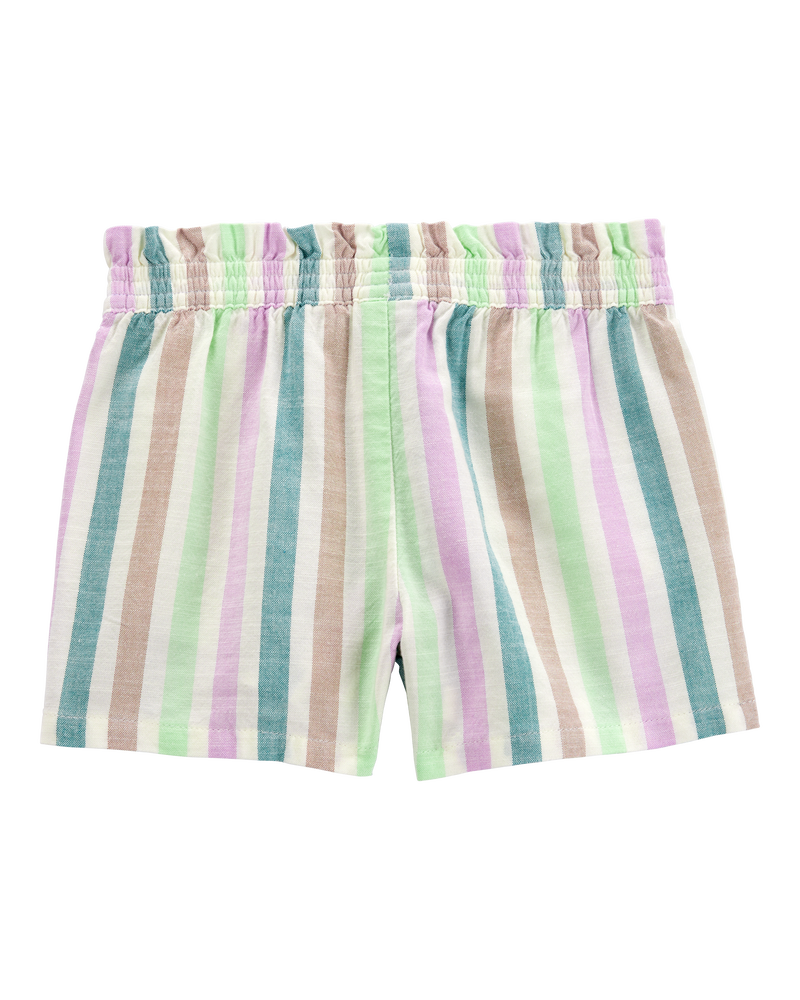 Toddler Striped Pull-On Linen Look-Alike Shorts, image 4 of 6 slides