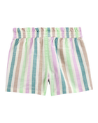 Toddler Striped Pull-On Linen Look-Alike Shorts, image 4 of 6 slides