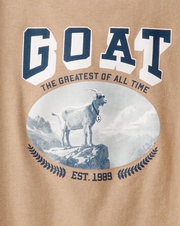 Boys GOAT Long-Sleeve Graphic Tee - Brown, 