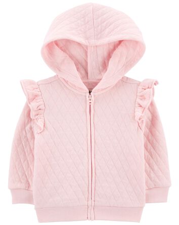Baby Quilted Double Knit Hooded Jacket, 