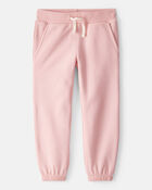 Toddler Girl Cotton Joggers - Pink, image 1 of 4 slides