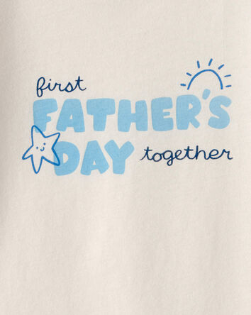 Baby 'Fathers Day' Graphic Bodysuit - Cream, 