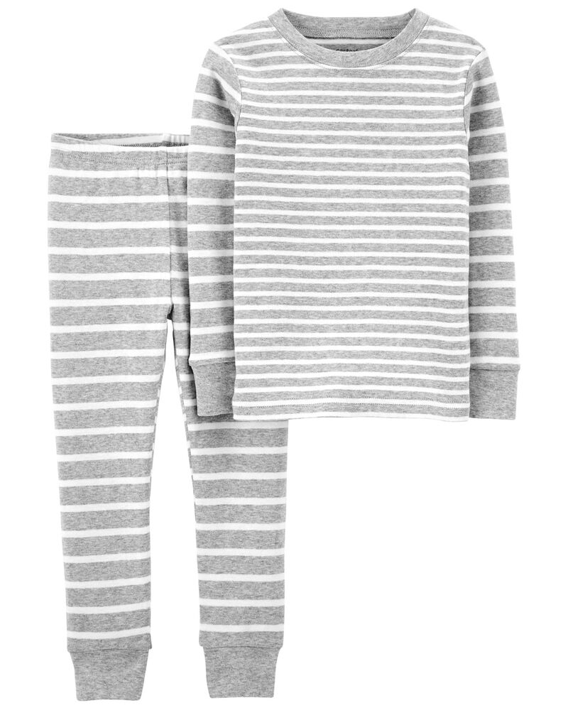 Kid 2-Piece Striped 100% Snug Fit Cotton Pajamas, image 1 of 2 slides