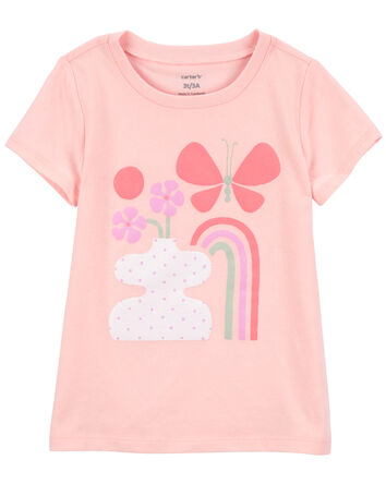 Toddler Floral Vase Graphic Tee, 