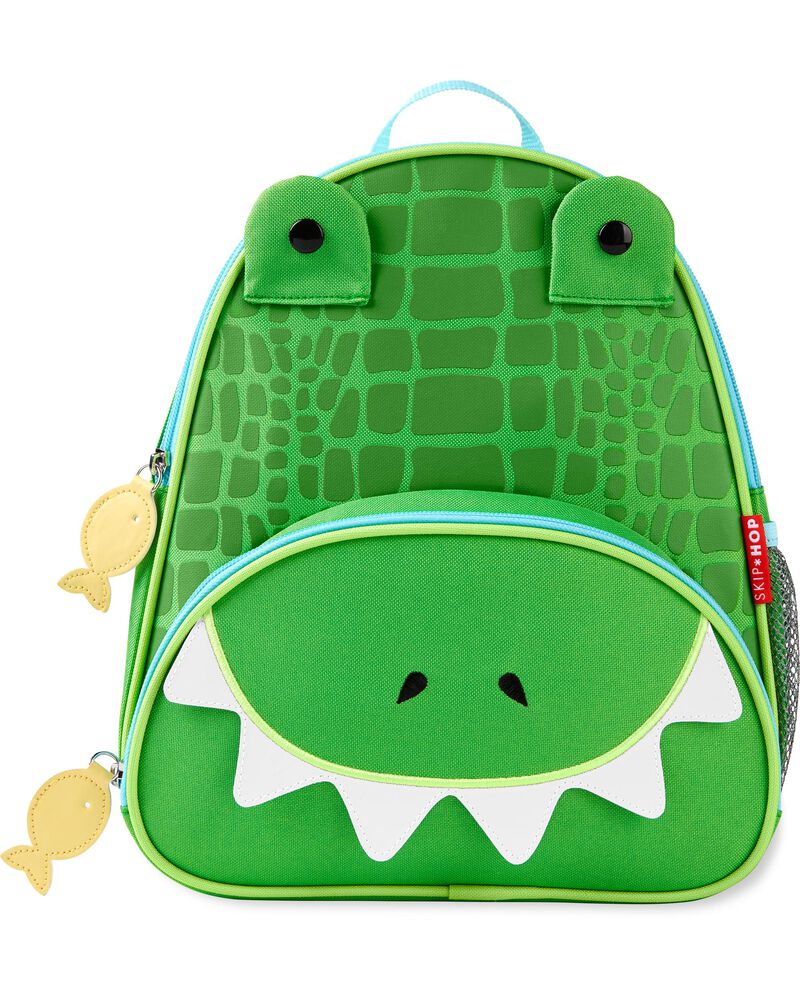 Little Kid 2-Piece Crocodile Backpack & Straw Bottle Set, image 2 of 4 slides