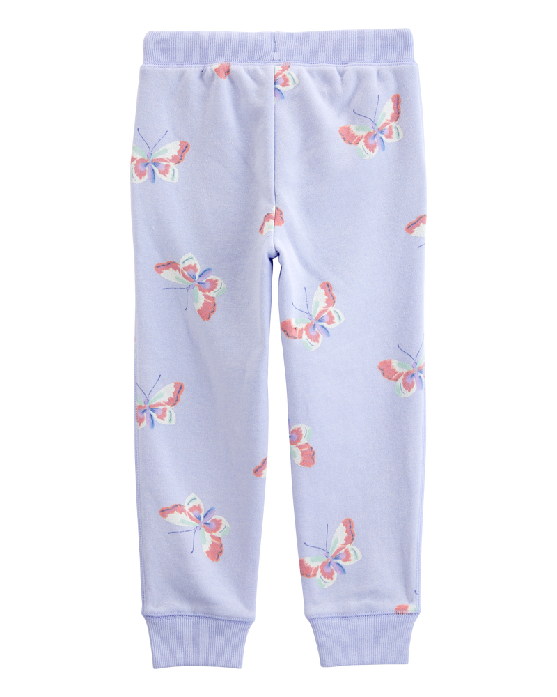 Baby Butterfly Print Fleece Joggers, image 2 of 4 slides