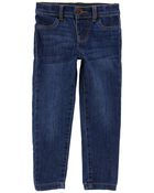 Baby Dark Blue Wash Skinny-Leg Jeans, image 5 of 6 slides
