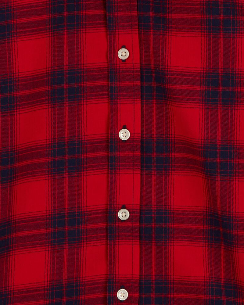 Kid Plaid Button-Front Shirt, image 3 of 4 slides