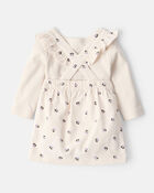 Baby Girl 3-Piece Floral Long-Sleeve Dress Set - White, image 2 of 6 slides