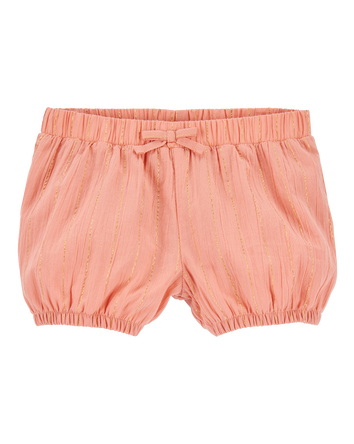 Baby Boho Chic Pull-On Woven Shorts - Orange, 