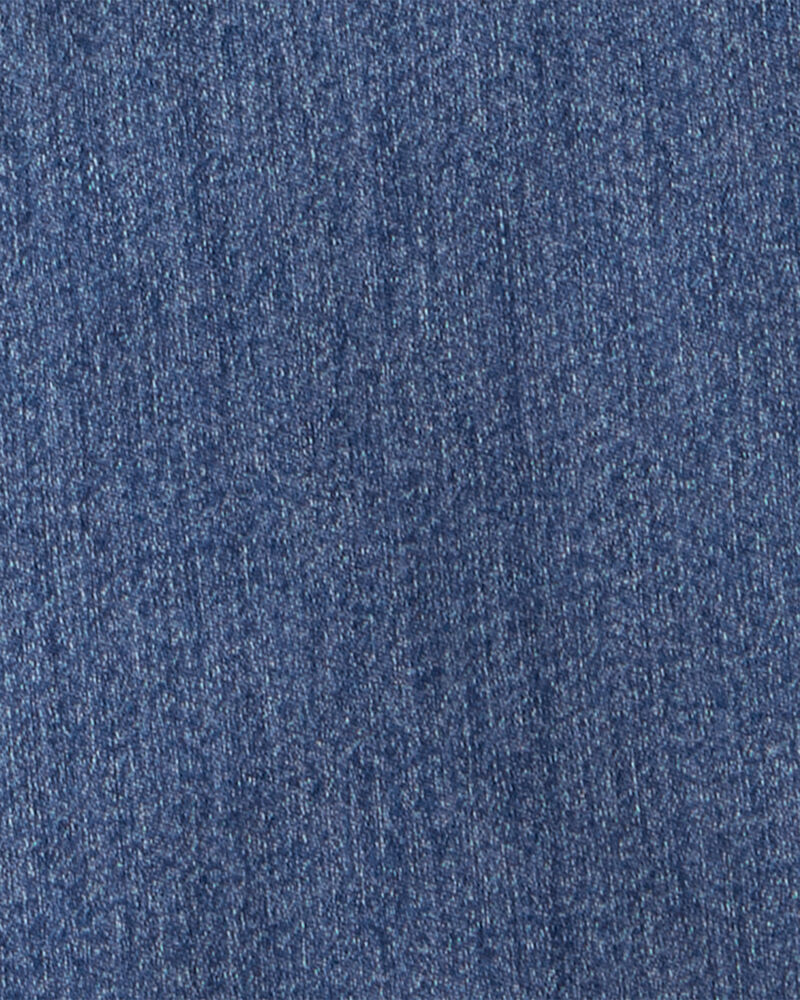 Girls Mid-Rise Denim Pull-On Flare Jeans - Blue, image 3 of 4 slides