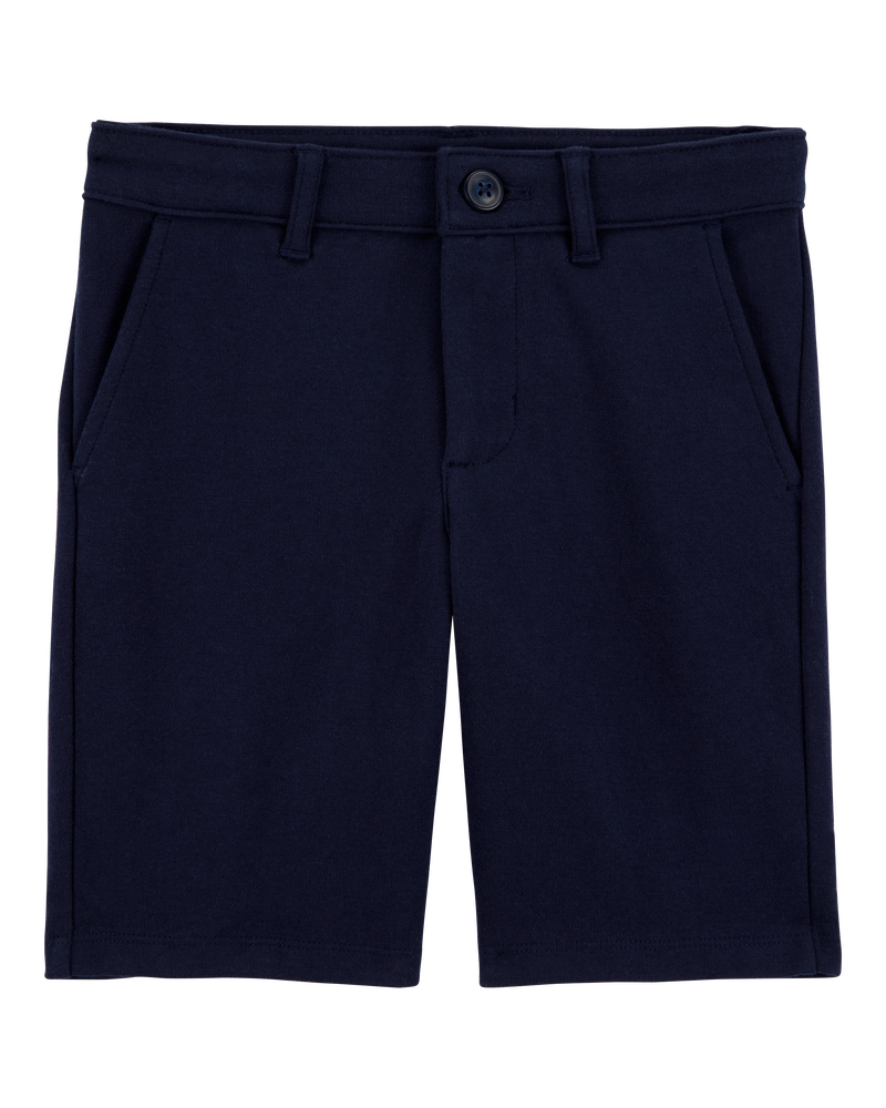 Kid Ponte Knit Uniform Pants - Navy, image 1 of 4 slides
