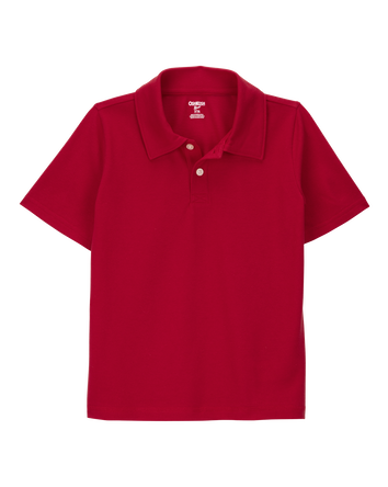 Kid Pique Uniform Polo Shirt - Red, 