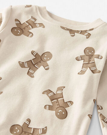 Baby Organic Cotton Pajamas Set in Gingerbread Man Print
, 