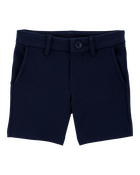 Toddler 3-Pack Ponte Knit Uniform Shorts - Navy, image 2 of 6 slides